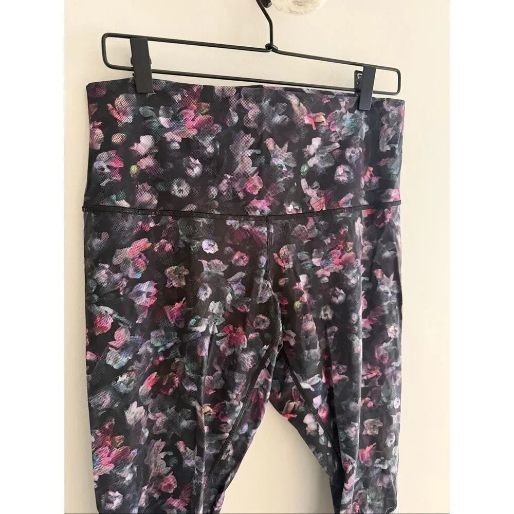 Lululemon Wunder Under Crop High-Rise, Size 14, Roll Down Scallop Full-On Luxtre